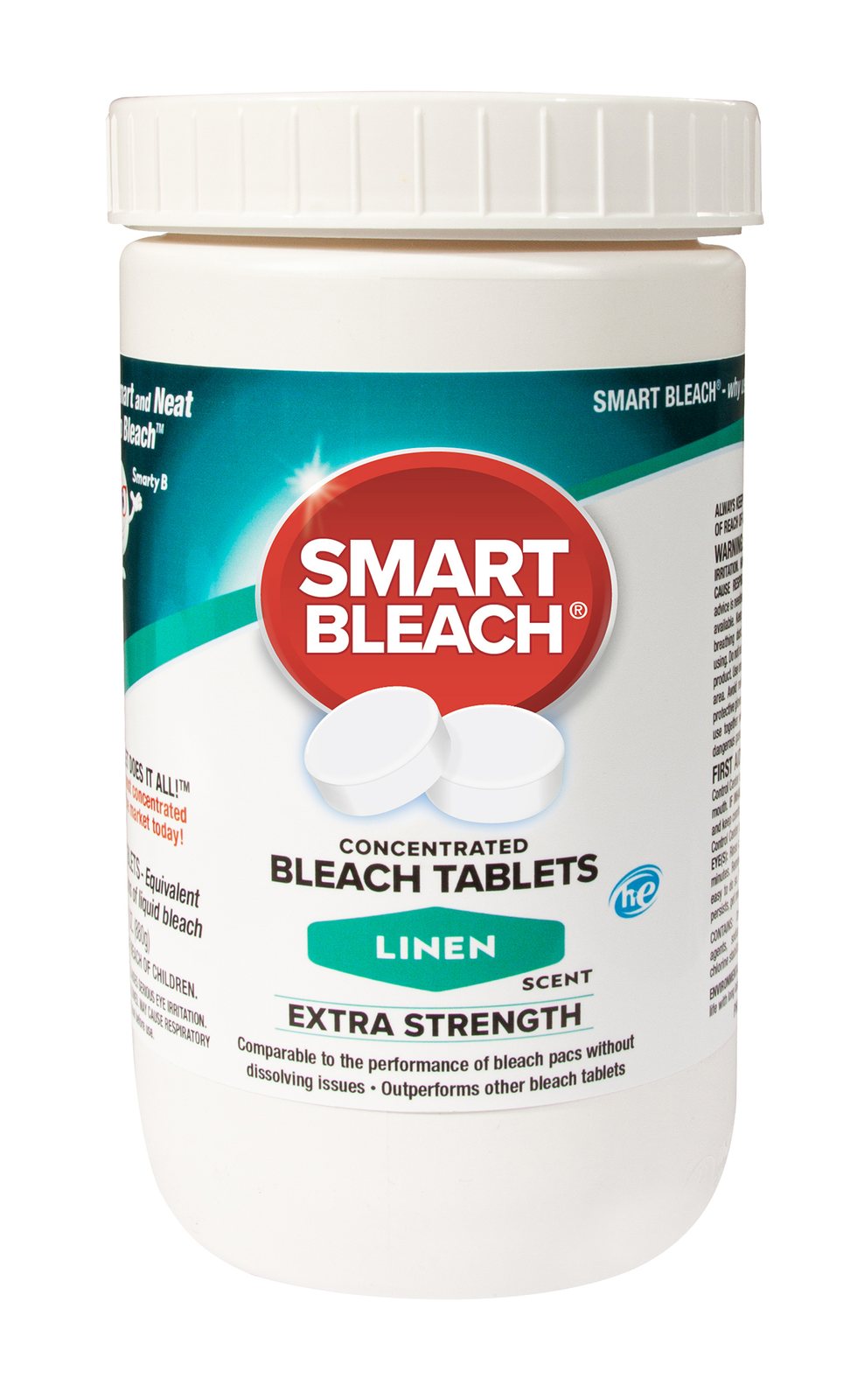 Smart Bleach® Concentrated Bleach Tablets, Linen Scent — 80 tablets, NET WT 31 OZ