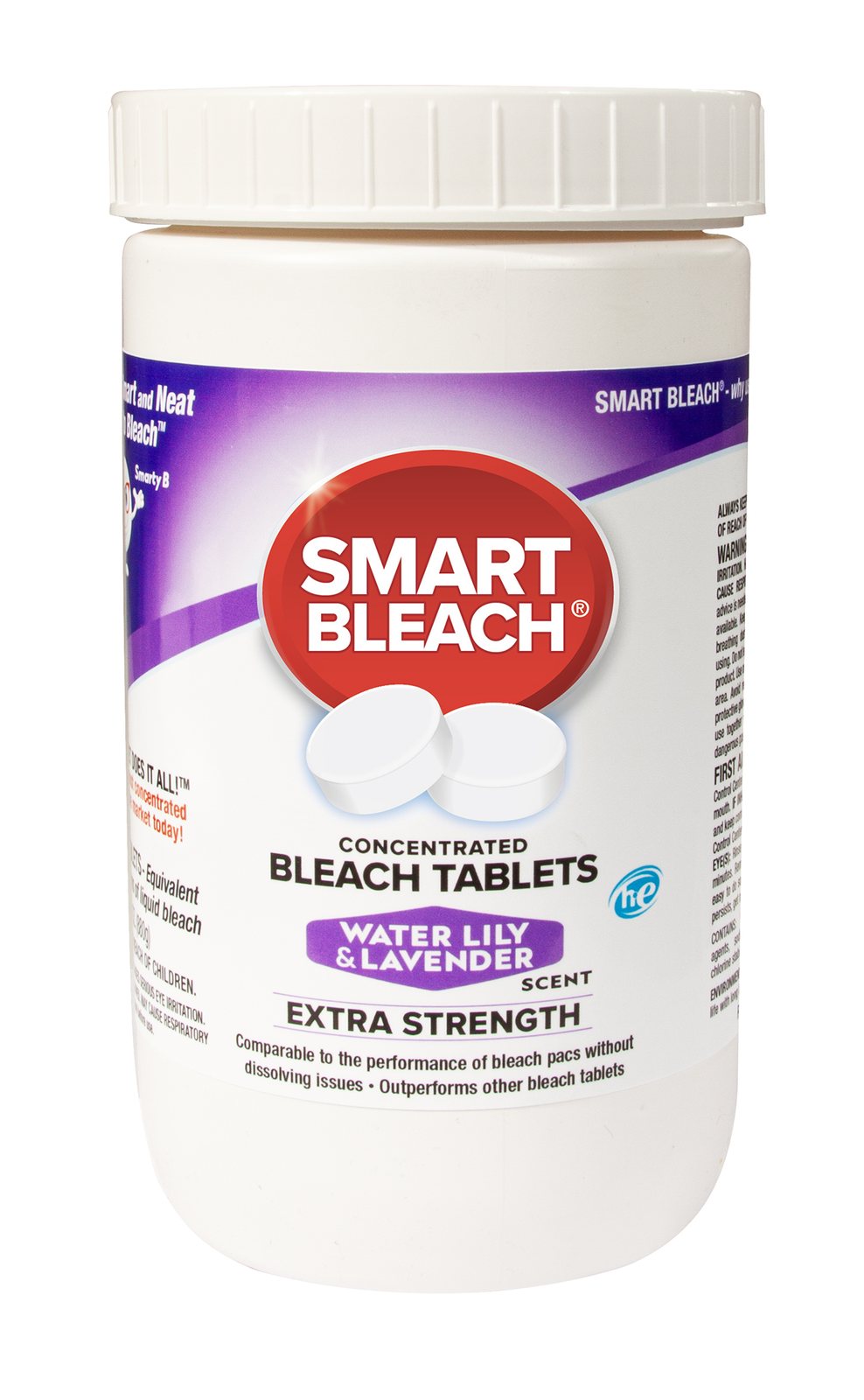 Smart Bleach® Concentrated Bleach Tablets, Water Lily & Lavender Scent — 80 tablets, NET WT 31 OZ